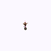 Игрушка JOYSER Catnip Ball для кошек мячик из спресованной кошачьей мяты с перьями розовый 13см /7047J/