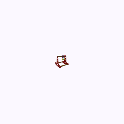Игрушка VG для мелких и средних попугаев красная качалка 11x11x11см/RTP448/